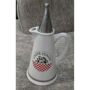Vintage Himark Caffe' Italia Oil Pourer/Drizzler Ceramic Base Domed cap